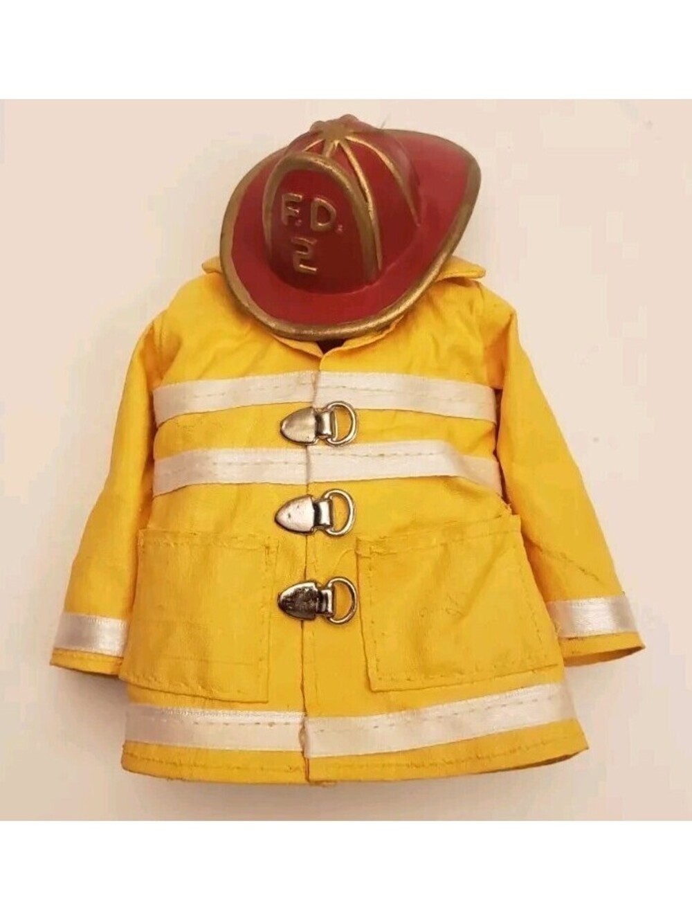 VTG Firefighter Christmas Ornament Department 56 Fireman Turnout Gear Jacket Hat